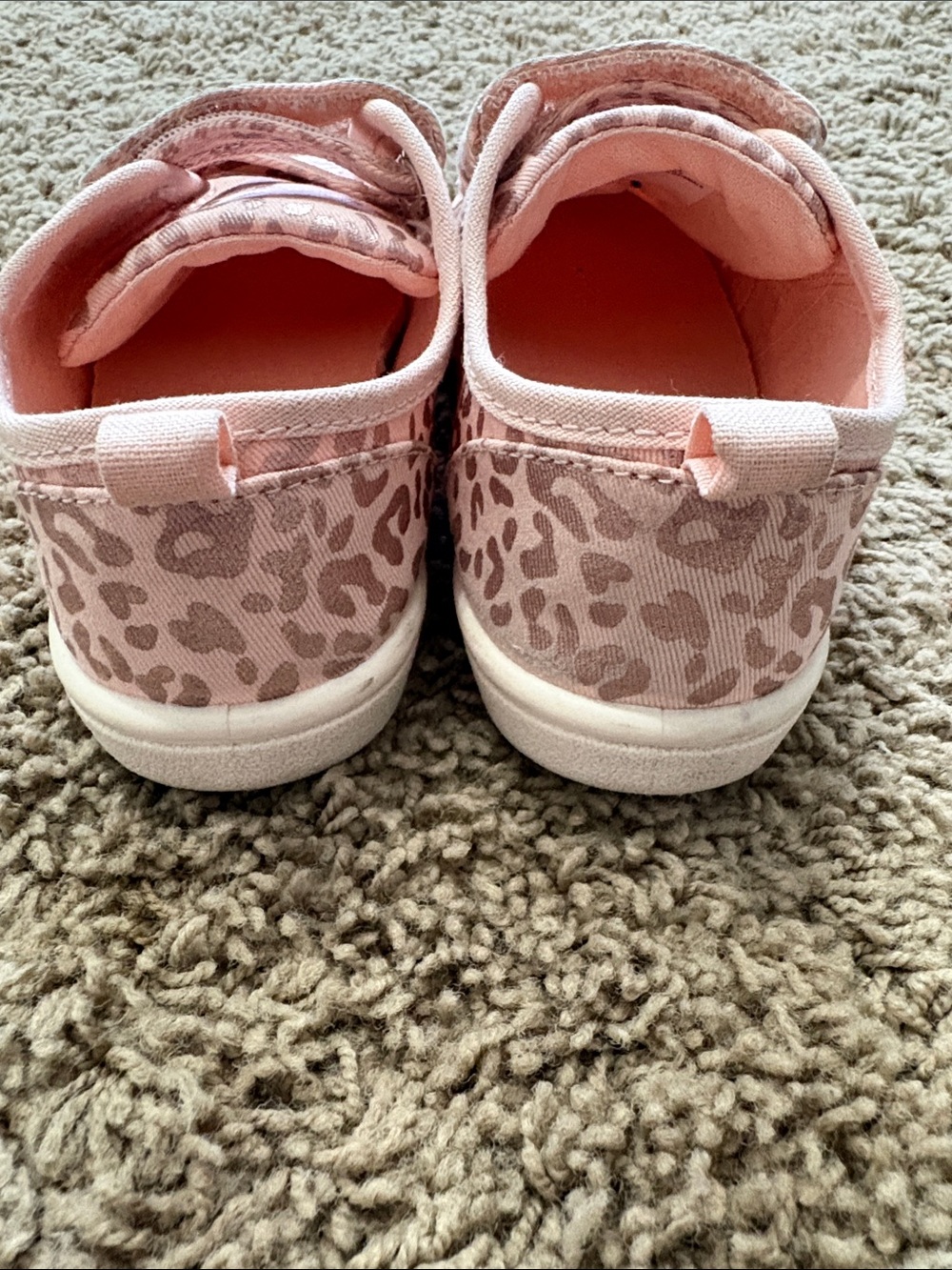 Cat & Jack Pink Leopard Print Hook-and-Loop Sneakers - Picture 4 of 5